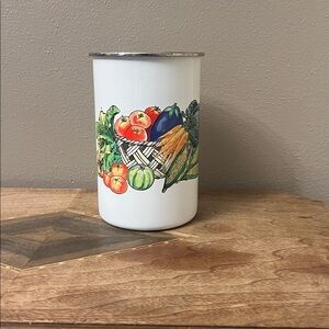 Vintage enamel ware utensil holder